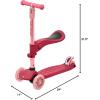 image:imageRetrospec Chipmunk Plus Kids Kick Scooter 3 Years  Height Adjustable 3 Wheel Scooters  Learn to Steer Foldable Seat LED Lights amp NoSlip DeckBubblegum