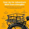 image:imageRetrospec EverythingBin HeavyDuty Steel eBike Rear Basket with WaterResistant Liner  Large Capacity Cargo Carrier for Electric Bikes 13x18x57No Liner