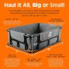 image:imageRetrospec EverythingBin HeavyDuty Steel eBike Rear Basket with WaterResistant Liner  Large Capacity Cargo Carrier for Electric Bikes 13x18x57With Liner