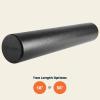 image:imageRetrospec Relief Foam Roller 18 amp 36 HighDensity EPP Extra Firm Round Foam Roller for Exercise Massage Yoga Pilates and Post Workout Muscle RecoveryBlack