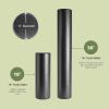 image:imageRetrospec Relief Foam Roller 18 amp 36 HighDensity EPP Extra Firm Round Foam Roller for Exercise Massage Yoga Pilates and Post Workout Muscle RecoveryBlack
