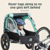 image:imageRetrospec Rover Kids Bicycle Trailer Single and Double Passenger Childrens FoldableBlue Ridge