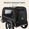 image:imageRetrospec Rover Waggin Pet and Dog Bike Trailer with WeatherResistant Canopy amp Mesh Shield  Foldable Frame 16in Wheels with Storage Pouch amp Internal Safety Leash Supports up to 50 lbsBlack