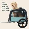 image:imageRetrospec Rover Waggin Pet and Dog Bike Trailer with WeatherResistant Canopy amp Mesh Shield  Foldable Frame 16in Wheels with Storage Pouch amp Internal Safety Leash Supports up to 50 lbsBlue Ridge