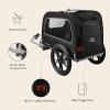 image:imageRetrospec Rover Waggin Pet and Dog Bike Trailer with WeatherResistant Canopy amp Mesh Shield  Foldable Frame 16in Wheels with Storage Pouch amp Internal Safety Leash Supports up to 50 lbsBlack