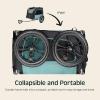 image:imageRetrospec Rover Waggin Pet and Dog Bike Trailer with WeatherResistant Canopy amp Mesh Shield  Foldable Frame 16in Wheels with Storage Pouch amp Internal Safety Leash Supports up to 50 lbsBlue Ridge