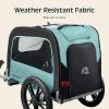 image:imageRetrospec Rover Waggin Pet and Dog Bike Trailer with WeatherResistant Canopy amp Mesh Shield  Foldable Frame 16in Wheels with Storage Pouch amp Internal Safety Leash Supports up to 50 lbsBlue Ridge