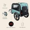 image:imageRetrospec Rover Waggin Pet and Dog Bike Trailer with WeatherResistant Canopy amp Mesh Shield  Foldable Frame 16in Wheels with Storage Pouch amp Internal Safety Leash Supports up to 50 lbsBlue Ridge
