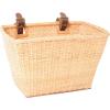 image:imageCane Woven Rectangular Toto Basket with Authentic Leather Straps and Brass BucklesNatural