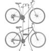 image:imageRetrospec Double Decker Vertical Garage Bike Rack  Free Standing Floor Storage Stand for 2 Bikes 80lb Capacity No Drilling Required  Adjustable Arms amp Rubber BumpersSilver
