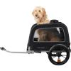 image:imageRetrospec Rover Waggin Pet and Dog Bike Trailer with WeatherResistant Canopy amp Mesh Shield  Foldable Frame 16in Wheels with Storage Pouch amp Internal Safety Leash Supports up to 50 lbsBlack