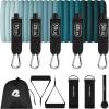 image:imageRetrospec Train Resistance Bands Set for Working Out  5 Stackable Bands Handles amp Door Anchor  Portable Fitness Equipment for Physical Therapy amp Yoga Includes Carry BagUndertow