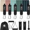 image:imageRetrospec Train Resistance Bands Set for Working Out  5 Stackable Bands Handles amp Door Anchor  Portable Fitness Equipment for Physical Therapy amp Yoga Includes Carry BagSmoothie