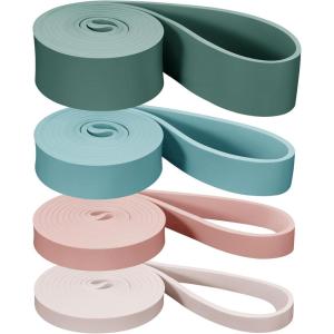 image:imageRetrospec Lift Resistance Pull Up Assistance Band Set for Working Out Home Fitness Toning Stretching Physical Therapy Muscle Training amp Exercise  Lightweight amp Portable for Men amp WomenSmoothie