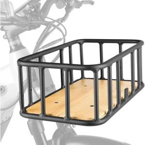 image:imageRetrospec Tote amp Tote Plus Ebike Basket Lightweight Aluminum Front Basket for Electric BikesMatte Black