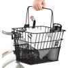 image:imageRetrospec Apollo Detachable Front Bike Basket Steel HalfMesh with Integrated Detachable Hooks and BuiltIn Handle Easy Assembly and Portability for BicyclesBlack