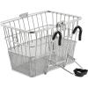 image:imageRetrospec Apollo Detachable Front Bike Basket Steel HalfMesh with Integrated Detachable Hooks and BuiltIn Handle Easy Assembly and Portability for BicyclesSilver
