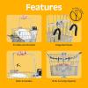 image:imageRetrospec Apollo Detachable Front Bike Basket Steel HalfMesh with Integrated Detachable Hooks and BuiltIn Handle Easy Assembly and Portability for BicyclesSilver
