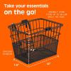 image:imageRetrospec Apollo Detachable Front Bike Basket Steel HalfMesh with Integrated Detachable Hooks and BuiltIn Handle Easy Assembly and Portability for BicyclesBlack