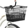 image:imageRetrospec Apollo Detachable Front Bike Basket Steel HalfMesh with Integrated Detachable Hooks and BuiltIn Handle Easy Assembly and Portability for BicyclesBlack