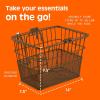 image:imageRetrospec Apollo Detachable Front Bike Basket Steel HalfMesh with Integrated Detachable Hooks and BuiltIn Handle Easy Assembly and Portability for BicyclesBrown