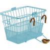 image:imageRetrospec Apollo Detachable Front Bike Basket Steel HalfMesh with Integrated Detachable Hooks and BuiltIn Handle Easy Assembly and Portability for BicyclesCool Mint