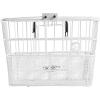 image:imageRetrospec Apollo Detachable Front Bike Basket Steel HalfMesh with Integrated Detachable Hooks and BuiltIn Handle Easy Assembly and Portability for BicyclesWhite