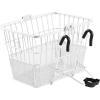 image:imageRetrospec Apollo Detachable Front Bike Basket Steel HalfMesh with Integrated Detachable Hooks and BuiltIn Handle Easy Assembly and Portability for BicyclesWhite