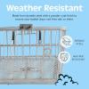 image:imageRetrospec Apollo Detachable Front Bike Basket Steel HalfMesh with Integrated Detachable Hooks and BuiltIn Handle Easy Assembly and Portability for BicyclesSilver