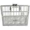 image:imageRetrospec Apollo Detachable Front Bike Basket Steel HalfMesh with Integrated Detachable Hooks and BuiltIn Handle Easy Assembly and Portability for BicyclesSilver