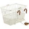 image:imageRetrospec Apollo Detachable Front Bike Basket Steel HalfMesh with Integrated Detachable Hooks and BuiltIn Handle Easy Assembly and Portability for BicyclesEggshell