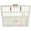 image:imageRetrospec Apollo Detachable Front Bike Basket Steel HalfMesh with Integrated Detachable Hooks and BuiltIn Handle Easy Assembly and Portability for BicyclesEggshell