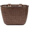 image:imageRetrospec Cane Woven Oval Dreamcatcher Basket with Authentic Leather Straps amp Brass BucklesDark Stain