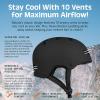 image:imageRetrospec Dakota Adult Bike Helmet for Men amp Women  MultiSport Protection with ABS Shell EPS Foam 10 Vents amp Removable Washable Padding for BMX Skating Scooter and Skate  Helmets for AdultsMatte Black