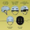 image:imageRetrospec Dakota Adult Bike Helmet for Men amp Women  MultiSport Protection with ABS Shell EPS Foam 10 Vents amp Removable Washable Padding for BMX Skating Scooter and Skate  Helmets for AdultsMatte Crystal Blue