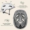 image:imageRetrospec Lennon Adult Bike Helmet with LED Safety Light Adjustable Dial amp Removable Visor  Adjustable Bicycle Cycling Helmet for Men amp WomenMatte White