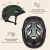 image:imageRetrospec Lennon Adult Bike Helmet with LED Safety Light Adjustable Dial amp Removable Visor  Adjustable Bicycle Cycling Helmet for Men amp WomenMatte Forest