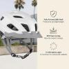 image:imageRetrospec Lennon Adult Bike Helmet with LED Safety Light Adjustable Dial amp Removable Visor  Adjustable Bicycle Cycling Helmet for Men amp WomenMatte White