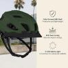 image:imageRetrospec Lennon Adult Bike Helmet with LED Safety Light Adjustable Dial amp Removable Visor  Adjustable Bicycle Cycling Helmet for Men amp WomenMatte Forest