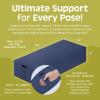 image:imageRetrospec Retrospec Sequoia Rectangular Yoga Bolster Pillow  Meditation Cushion for Yoga Practices  Includes Machine Washable 100 Cotton Cover amp Durable Carry HandleMIdnight