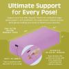 image:imageRetrospec Retrospec Sequoia Rectangular Yoga Bolster Pillow  Meditation Cushion for Yoga Practices  Includes Machine Washable 100 Cotton Cover amp Durable Carry HandleWisteria