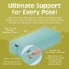 image:imageRetrospec Retrospec Sequoia Rectangular Yoga Bolster Pillow  Meditation Cushion for Yoga Practices  Includes Machine Washable 100 Cotton Cover amp Durable Carry HandleSea Glass