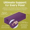 image:imageRetrospec Retrospec Sequoia Rectangular Yoga Bolster Pillow  Meditation Cushion for Yoga Practices  Includes Machine Washable 100 Cotton Cover amp Durable Carry HandleMulberry