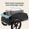 image:imageRetrospec Rover Hauler Bike Cargo Trailer  Foldable Frame with WeatherResistant Fabric amp 80lb Capacity  Universal Bike Trailer for 2029in Wheels  Includes Safety Flag amp DRing AnchorsBlue Ridge