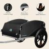 image:imageRetrospec Rover Hauler Bike Cargo Trailer  Foldable Frame with WeatherResistant Fabric amp 80lb Capacity  Universal Bike Trailer for 2029in Wheels  Includes Safety Flag amp DRing AnchorsBlue Ridge