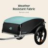 image:imageRetrospec Rover Hauler Bike Cargo Trailer  Foldable Frame with WeatherResistant Fabric amp 80lb Capacity  Universal Bike Trailer for 2029in Wheels  Includes Safety Flag amp DRing AnchorsBlue Ridge