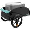 image:imageRetrospec Rover Hauler Bike Cargo Trailer  Foldable Frame with WeatherResistant Fabric amp 80lb Capacity  Universal Bike Trailer for 2029in Wheels  Includes Safety Flag amp DRing AnchorsBlue Ridge