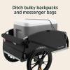 image:imageRetrospec Rover Hauler Bike Cargo Trailer  Foldable Frame with WeatherResistant Fabric amp 80lb Capacity  Universal Bike Trailer for 2029in Wheels  Includes Safety Flag amp DRing AnchorsBlack