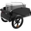 image:imageRetrospec Rover Hauler Bike Cargo Trailer  Foldable Frame with WeatherResistant Fabric amp 80lb Capacity  Universal Bike Trailer for 2029in Wheels  Includes Safety Flag amp DRing AnchorsBlack