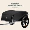 image:imageRetrospec Rover Hauler Bike Cargo Trailer  Foldable Frame with WeatherResistant Fabric amp 80lb Capacity  Universal Bike Trailer for 2029in Wheels  Includes Safety Flag amp DRing AnchorsBlack
